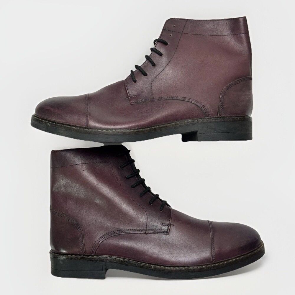 Size 9 - Frank Wright Men’s Leather Lace-Up Boots